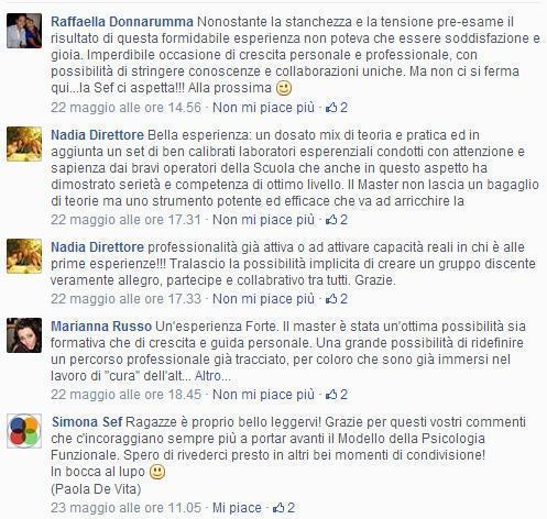 master benessere testimonianze facebook