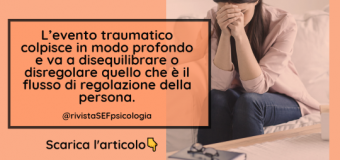 La Psicoterapia in contesti emergenziali. ∼Scuola di Psicoterapia | Articolo