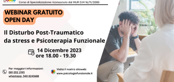 WEBINAR: Disturbo Post-traumatico da stress e Psicoterapia Funzionale