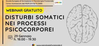 Webinar di Psicologia: I Disturbi somatici nei processi psicocorporei